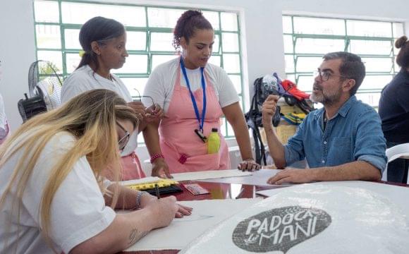 Equipe do Maní ministra workshop para a cooperativa da Penitenciária Feminina II de Tremembé Equipe do Maní ministra workshop para a cooperativa da Penitenciária Feminina II de Tremembé